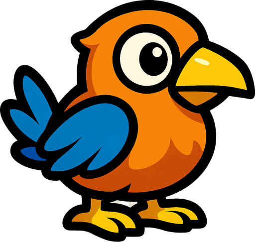 Bird.
In-Game asset.  2d.  High contrast.  No shadows