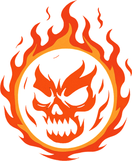 roh jahat bentuk orb api.
In-Game asset.  2d.  High contrast.  No shadows