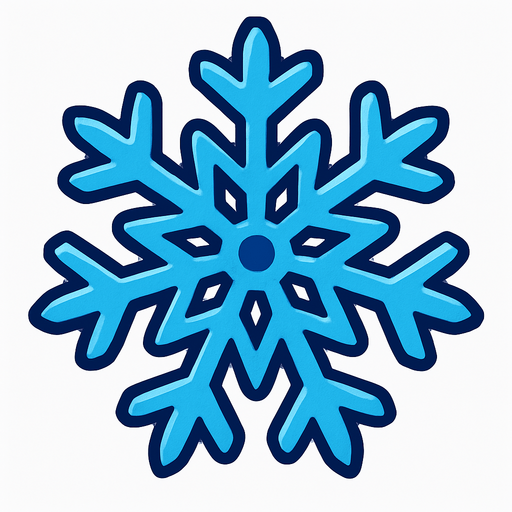 Snowflake.
In-Game asset.  2d.  High contrast.  No shadows