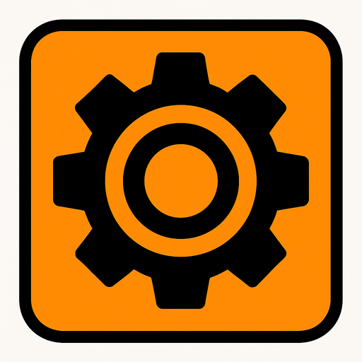 settings button.
In-Game asset.  2d.  High contrast.  No shadows