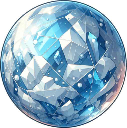 Crystal 🔮.
Single Game Texture. In-Game asset. 2d. Blank background. High contrast. No shadows.