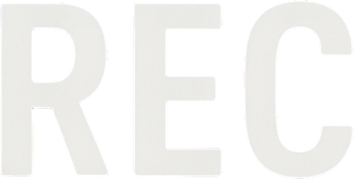 Replace pencil with white REC text, but no other changes!