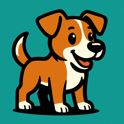 Dog.
In-Game asset.  2d.  High contrast.  No shadows