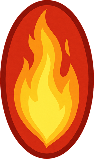 elips vertical fire light.
In-Game asset.  2d.  High contrast.  No shadows