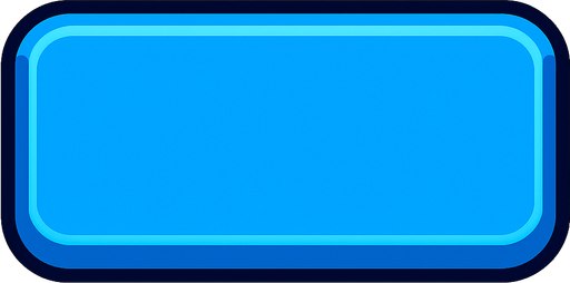 Blue button rectangle.
In-Game asset.  2d.  High contrast.  No shadows