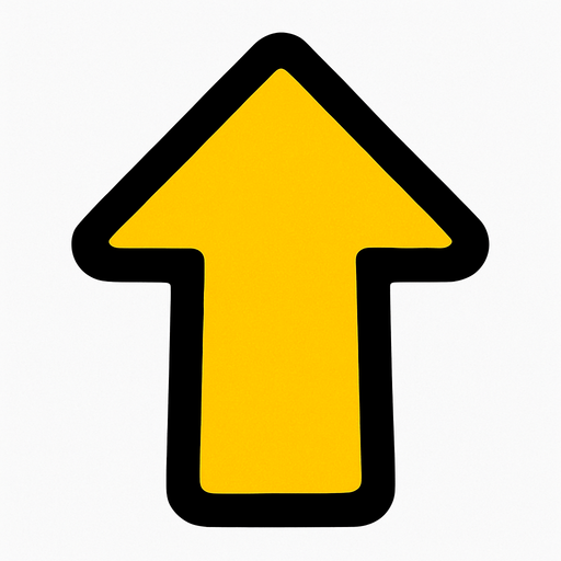 Up arrow.
In-Game asset.  2d.  High contrast.  No shadows