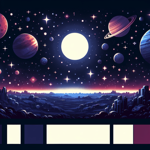 the space with stars and planets
make it darker.
Single Game Texture. In-Game asset. 2d. Blank background. High contrast. No shadows.