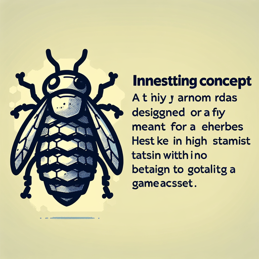 A small armour fit for honeybee.
Single Game Texture. In-Game asset. 2d. Blank background. High contrast. No shadows.