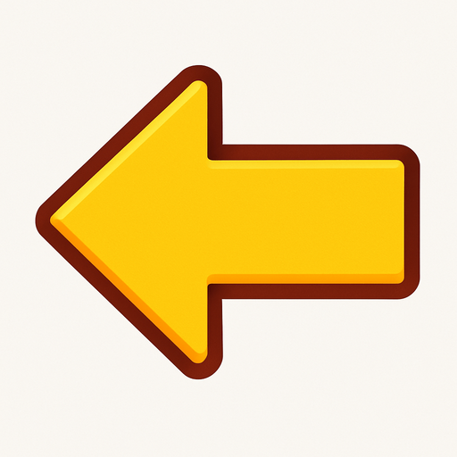 arrow pointing left.
In-Game asset.  2d.  High contrast.  No shadows