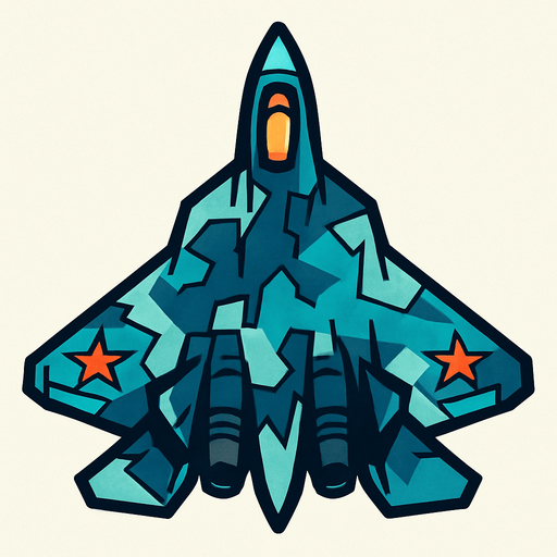 SU 57.
In-Game asset.  2d.  High contrast.  No shadows