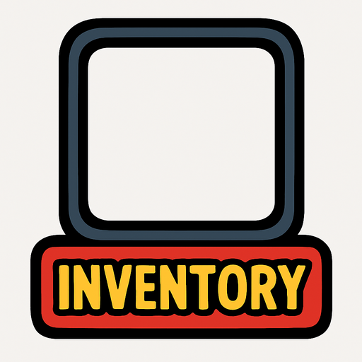 solot de inventario.
In-Game asset.  2d.  High contrast.  No shadows