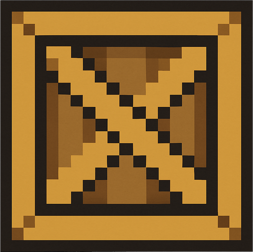 Box 2d pixilated topdown.
In-Game asset.  2d.  High contrast.  No shadows