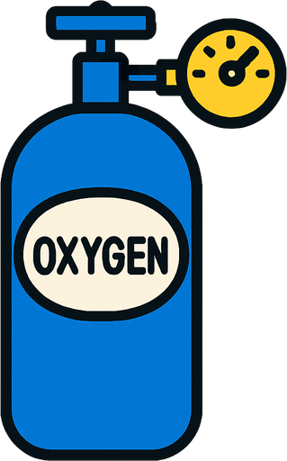 oxygen tank 2d.
In-Game asset.  2d.  High contrast.  No shadows
