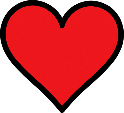 Un corazon rojo.
In-Game asset.  2d.  High contrast.  No shadows