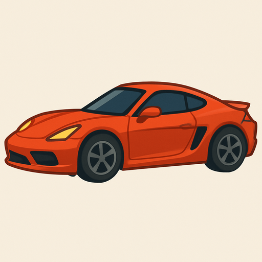 2d sports car body.
In-Game asset.  No shadows