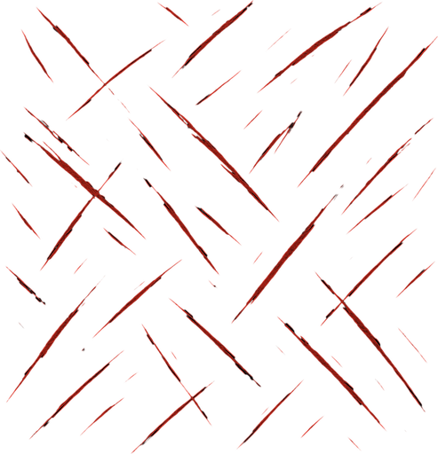 Düz arkaplan ama rengi koyu siyah ve açık kırmızı çizikler sıyrıklar olsun.
In-Game asset.  2d.  High contrast.  No shadows