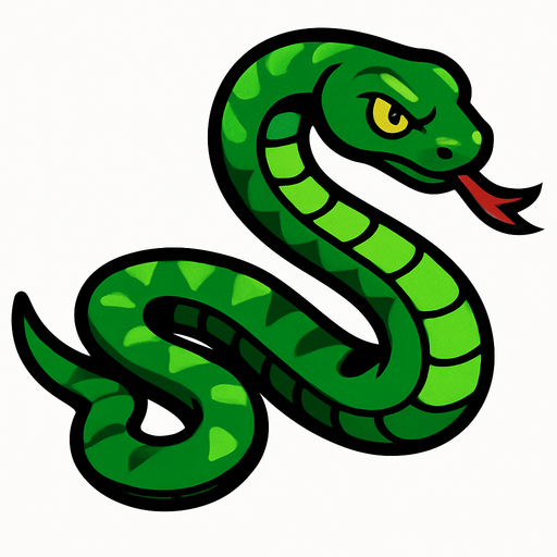 snake no background.
In-Game asset.  2d.  High contrast.  No shadows