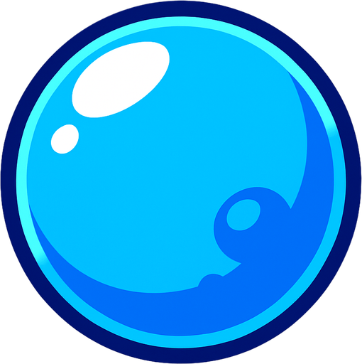 Bubble.
In-Game asset.  2d.  High contrast.  No shadows