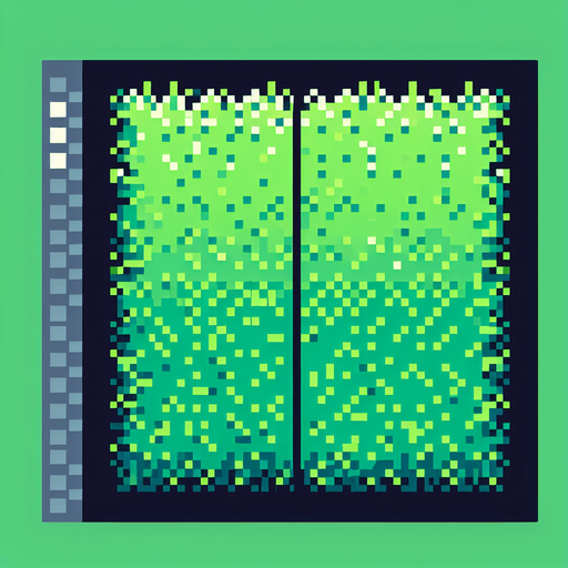 Make an green grass 8bit texture 2d and flat.
Single Game Texture.  In-Game asset.  2d.  Blank background.  High contrast.  No shadows