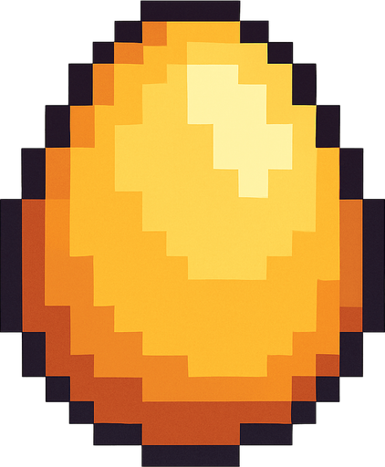 Egg pixel.
In-Game asset.  2d.  High contrast.  No shadows