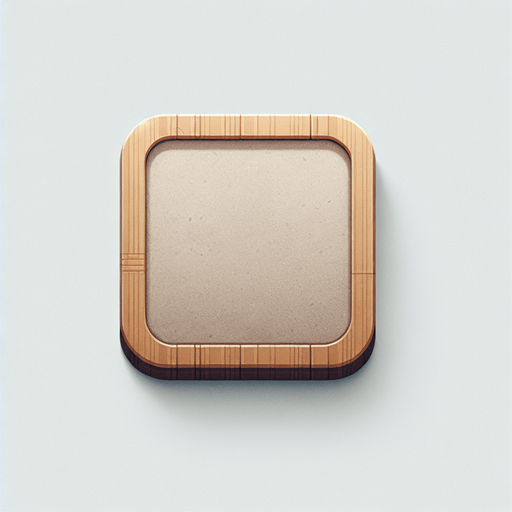 flat sqare button with blank space for the text , made of wood, with a very thin stone slightly rounded trim. --ar 3:1