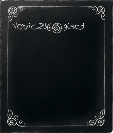 Text "NOVICE BLEND" in chalk, handwritten