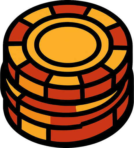 chips.
In-Game asset.  2d.  High contrast.  No shadows