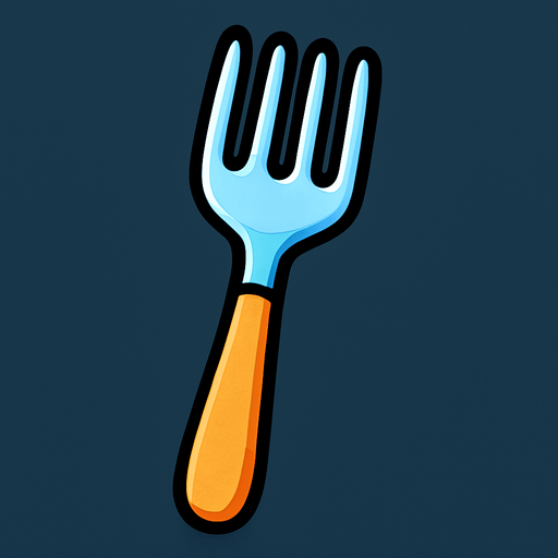 Fork.
In-Game asset.  2d.  High contrast.  No shadows