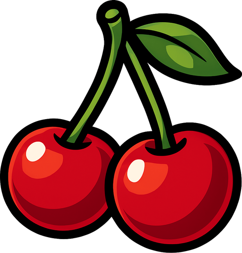 Cherry.
In-Game asset.  2d.  High contrast.  No shadows