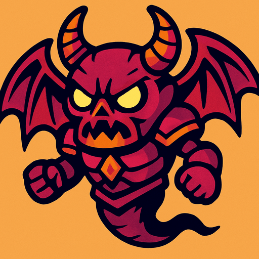 Flying boss.
In-Game asset.  2d.  High contrast.  No shadows