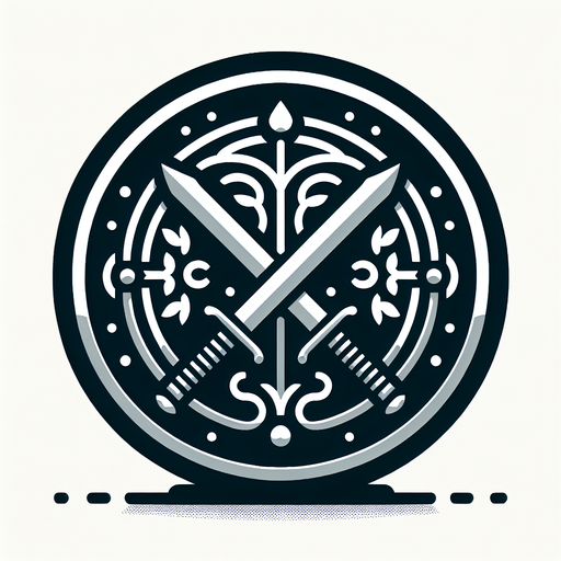 A round button with icons of a sword and bow crossed over a shield, hinting at weapon switching..
Game interface icon. Medieval theme with crossed weapons on a shield. High contrast and intuitive design.