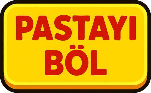 Sarı bir button olsun ve içinde 'Pastayı Böl' yazsın.
In-Game asset.  2d.  High contrast.  No shadows