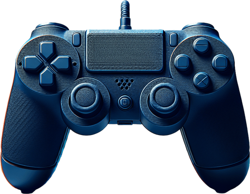 A joystick from a controller.
Single Game Texture. In-Game asset. 2d. Blank background. High contrast. No shadows.