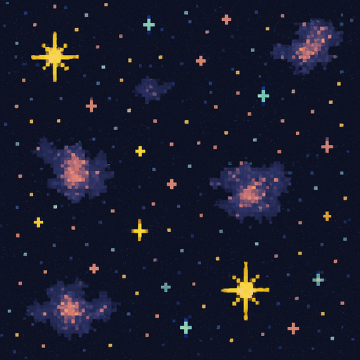 8 bit space background