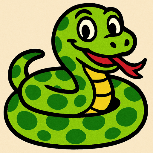 cartoon snake texture.
In-Game asset.  2d.  High contrast.  No shadows