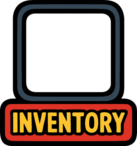 solot de inventario.
In-Game asset.  2d.  High contrast.  No shadows