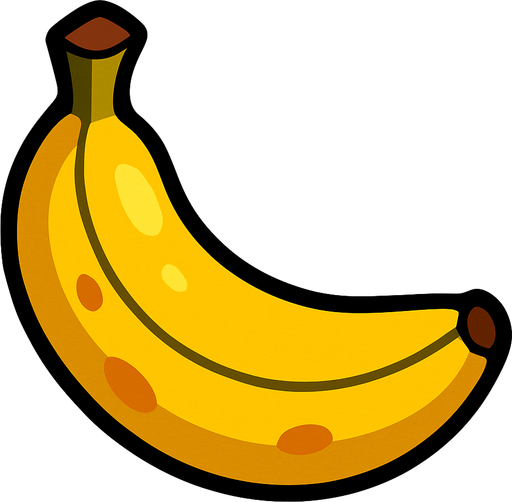 banana.
In-Game asset.  2d.  High contrast.  No shadows