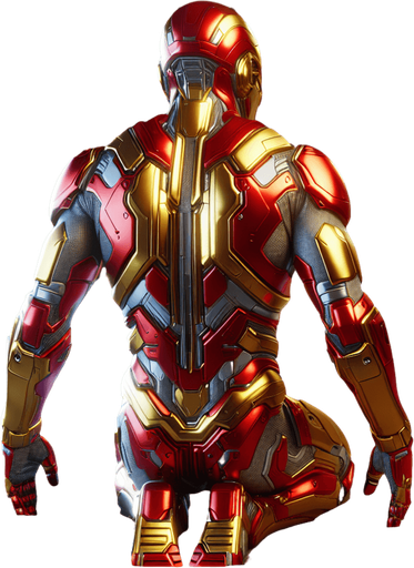 Hero is ironman and sitting on bed facing backward.
Single Game Texture. In-Game asset. 3d. Blank background. High contrast. No shadows.