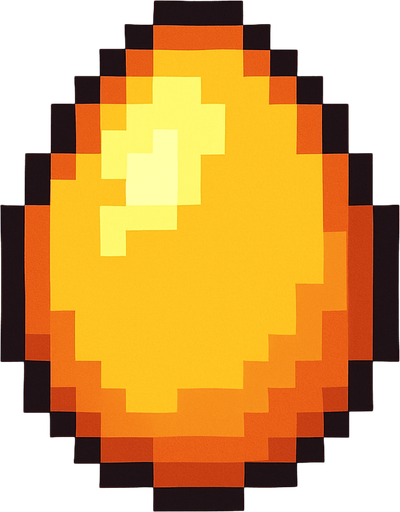 egg,pixelart.
In-Game asset.  2d.  High contrast.  No shadows