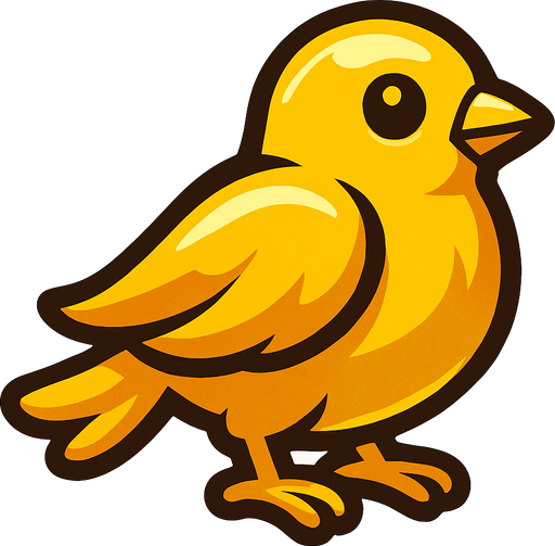 oyunlardaki altın kuş.
In-Game asset.  2d.  High contrast.  No shadows