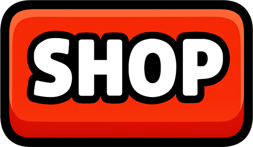 shop button.
In-Game asset.  2d.  High contrast.  No shadows