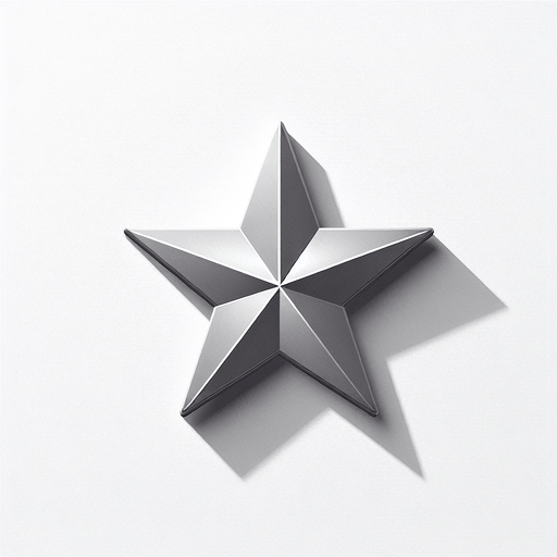 silver star.
Single Game Texture.  In-Game asset.  2d.  Blank background.  High contrast.  No shadows