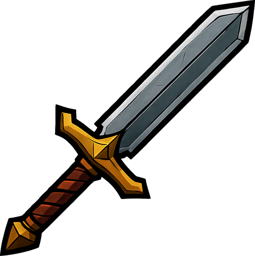 espada de guerra.
In-Game asset.  2d.  High contrast.  No shadows
