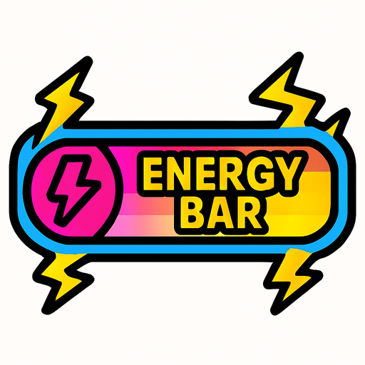 Barra de energía llamativa.
In-Game asset.  2d.  High contrast.  No shadows
