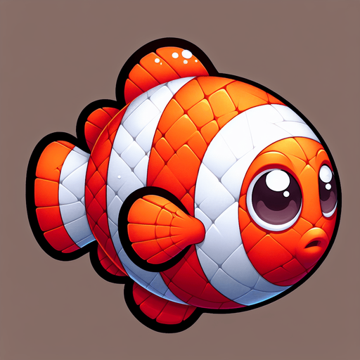 palyaço balığı.
Single Game Texture. In-Game asset. 2d. Blank background. High contrast. No shadows.