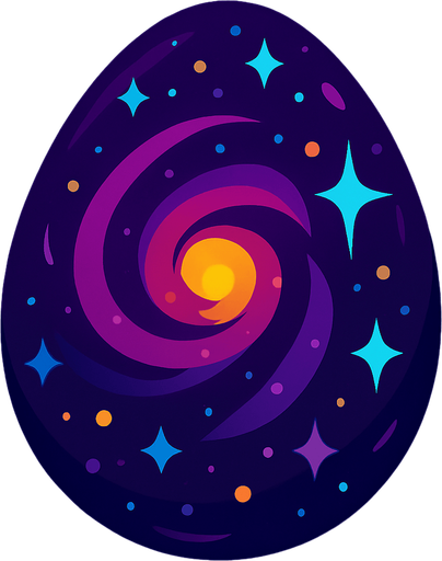 A Galactic Egg.
In-Game asset.  2d.  High contrast.  No shadows