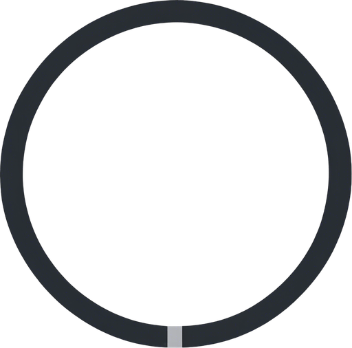 Make the circle solid white instead of textured gray. And the line a bit thinner.