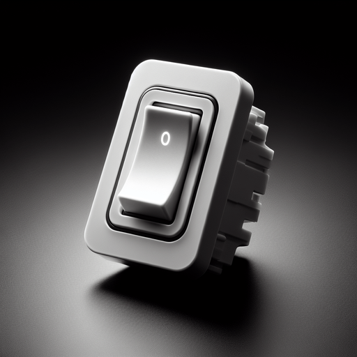 matte white rockerSwitch front view.