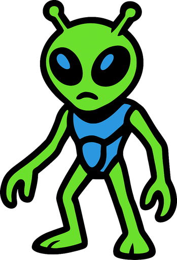 aliean.
In-Game asset.  2d.  High contrast.  No shadows