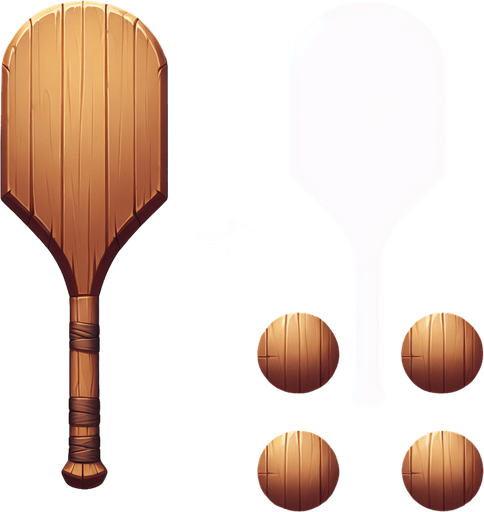 paddle shoud be like wood.
Single Game Texture. In-Game asset. 2d. Blank background. High contrast. No shadows.